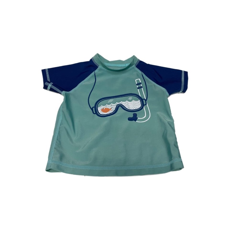 First Impressions Boys Blue Snorkel Fish Rashguard 24M